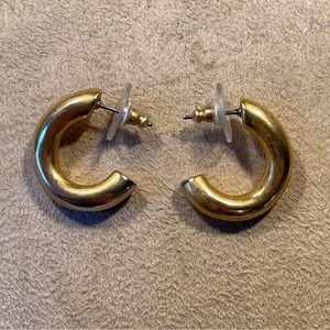 Brooks Brothers - Gold Plated Hoop Earrings